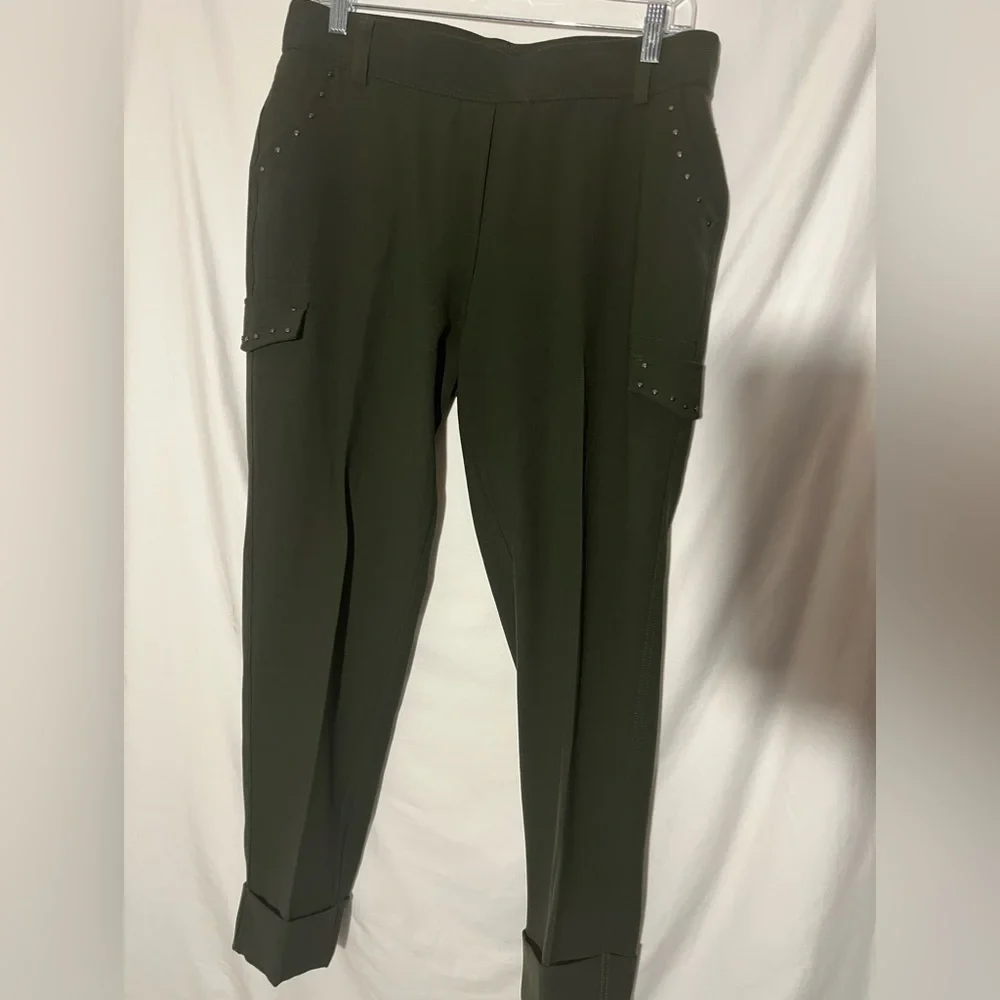 Belyn Key Golf  Dress Pants Moss Green Women's Size M #81